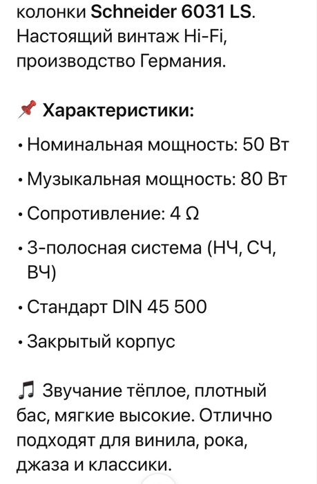 Винтажная акустика Schneider 6031 LS (Germany)