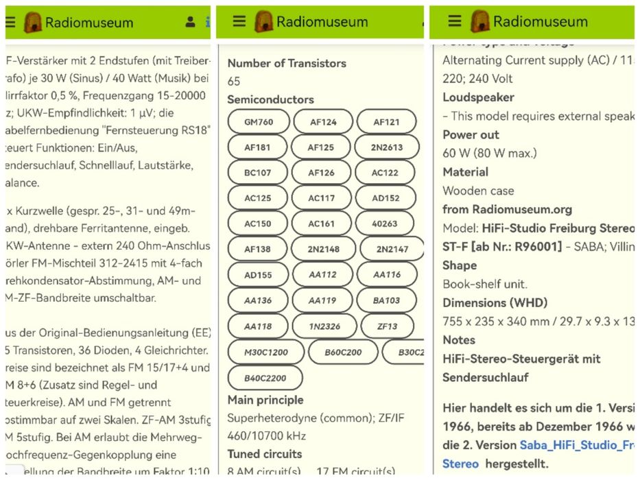 Amplituner SABA Stf Freiburg / vintage / stan bardzo dobry!/