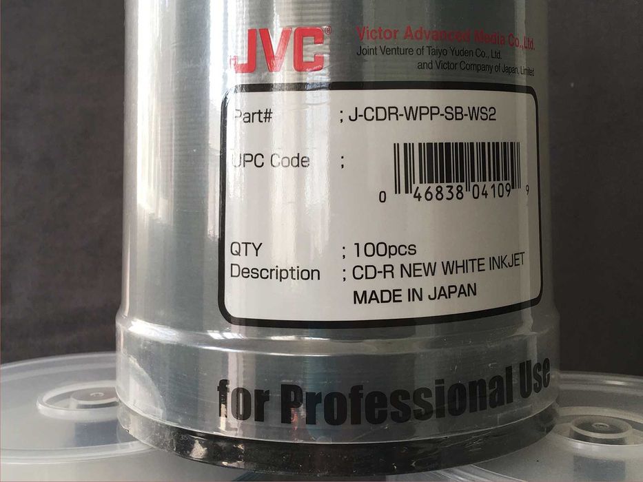 Диски CD-R JVC professional  Taiyo Yuden Япония