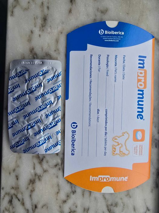 Impromune Bioiberica — suplemento cão e gato — packs de 10 comprimidos