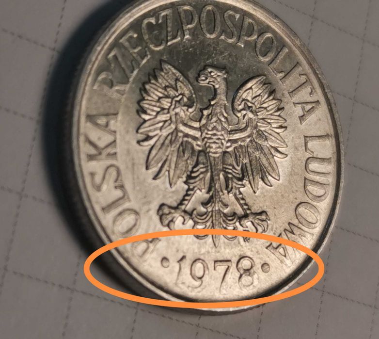 moneta 50groszy1978  r  prl,destrukt