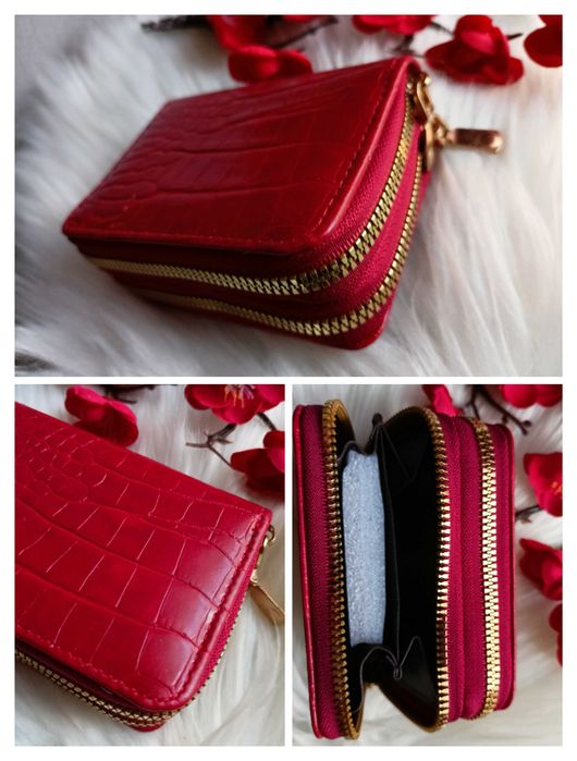 Czerwony portfel damski, nowy