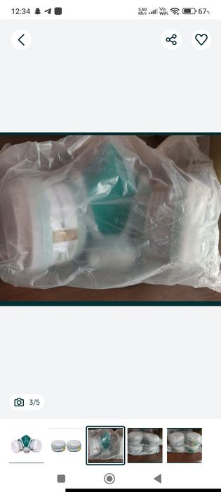 Респиратор  полумаска КЕДР А1Р1 и запасные фильтры