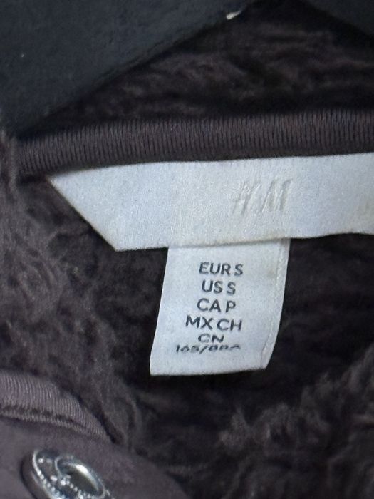 H&M brązowa czekoladowa bluza crop lekka pluszowa 36 S super stan