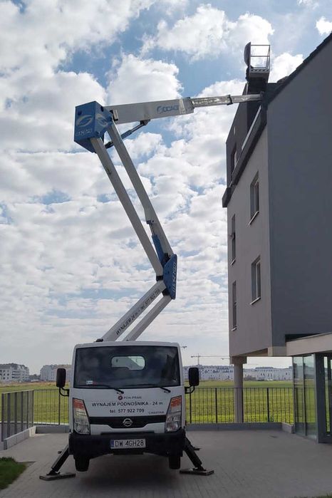 Wynajem Podnośnik koszowy 24m Wrocław i okolice, tel. 577.922.709