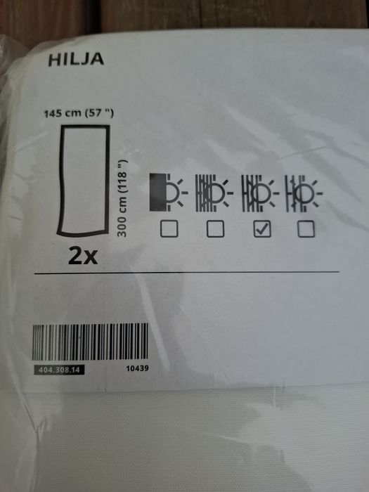 Par de Cortinados Brancos do Ikea