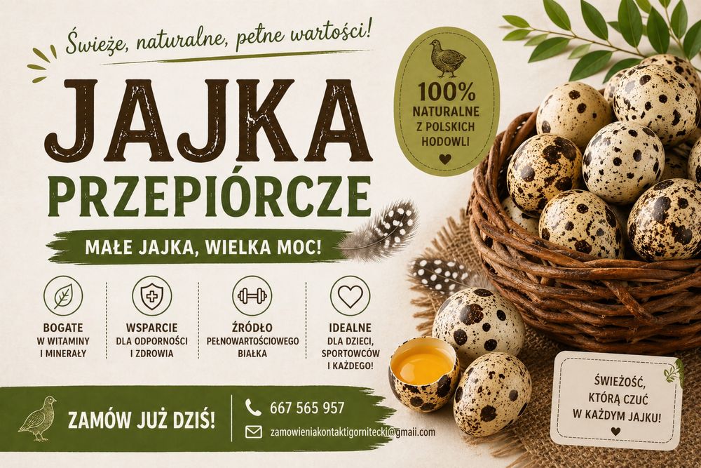 Jajka przepiórcze - Spożywcze: Wysyłka!!