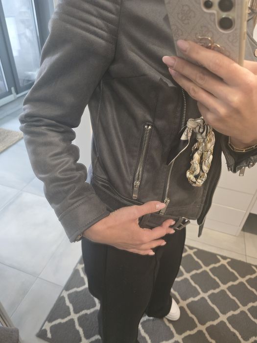 Ramoneska r.S szara, imitacja zamszu