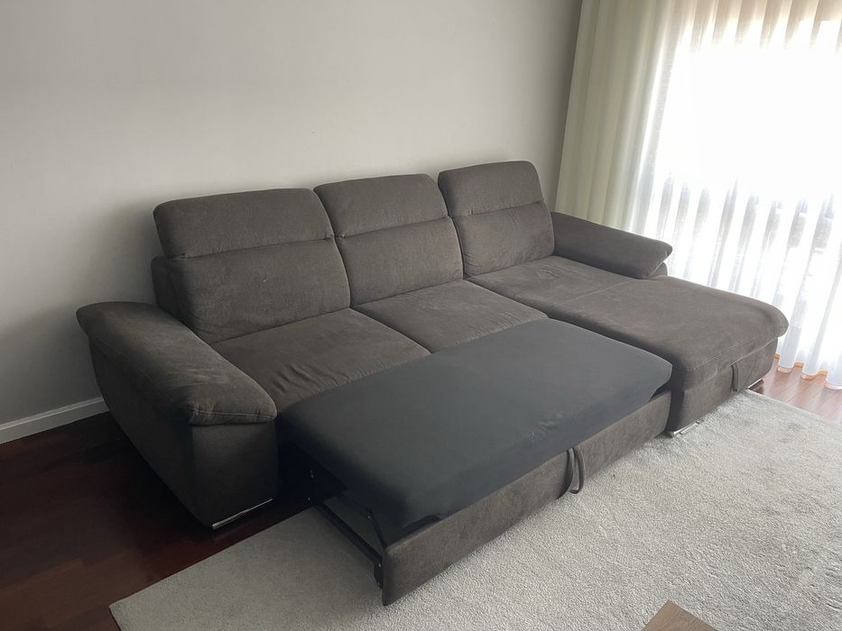 Sofa chaise longue cinza escuro