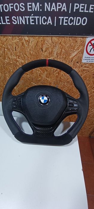 volante BMW F em alcântara  costuras pack M,