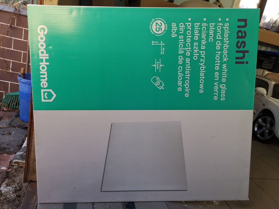 Szklany panel przyblatowy lacobel 90x90