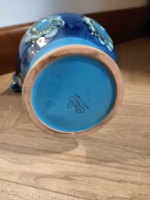 Dzbanek ceramiczny z uchem Strehla kwiaty