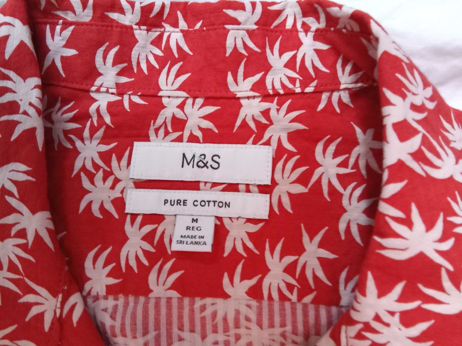 Koszula czerwona, bawelniana,nowa rozmiar L Marks Spencer
