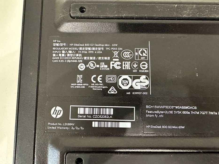 Міін ПК HP Elite desk 800 G2  i5-6600 RAM 16GB SSD 250Gb