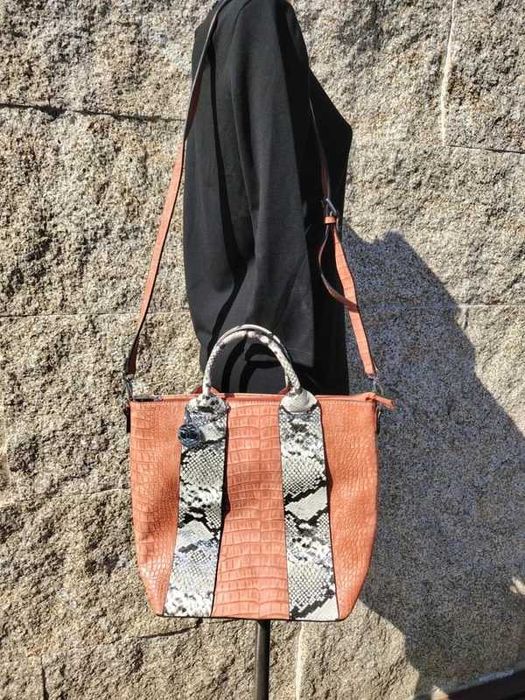 Bolsa Micussi Design Coral com Padrão Serpente Crocodilo ENVIO GRATIS