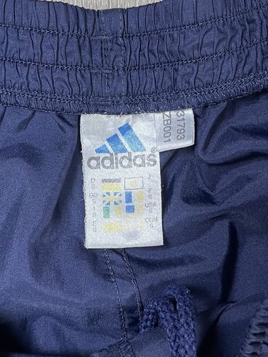 Adidas штаны S размер винтажные на кнопках спортивные синие