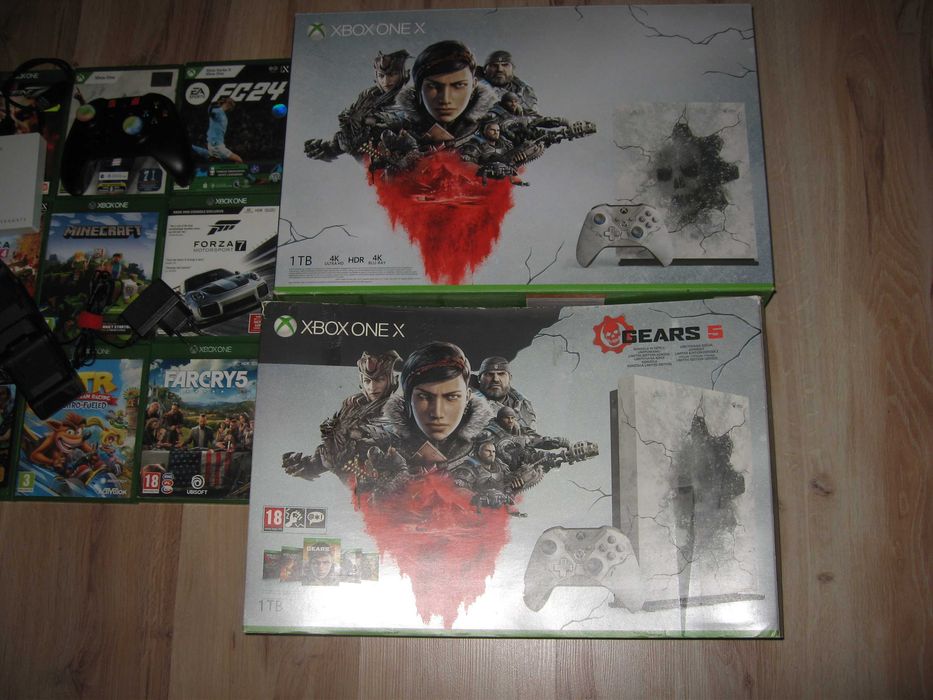 Konsola Xbox One X Gears 5 oryginał plomba 5TB full zestaw gry
