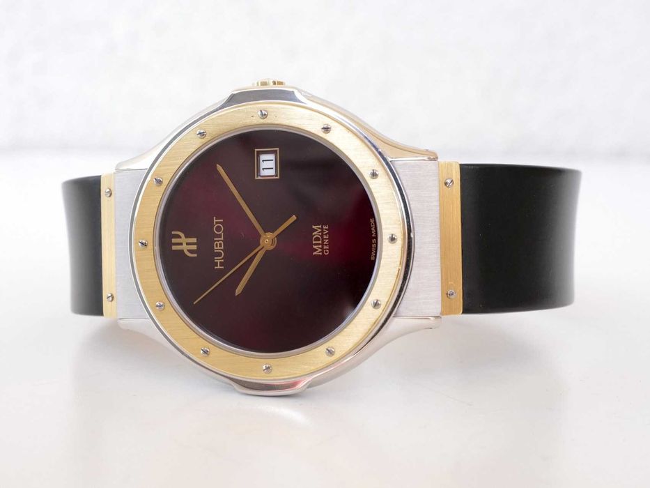 Hublot Classic MDM Geneve Quartz Steel 18K Yellow Gold 36mm