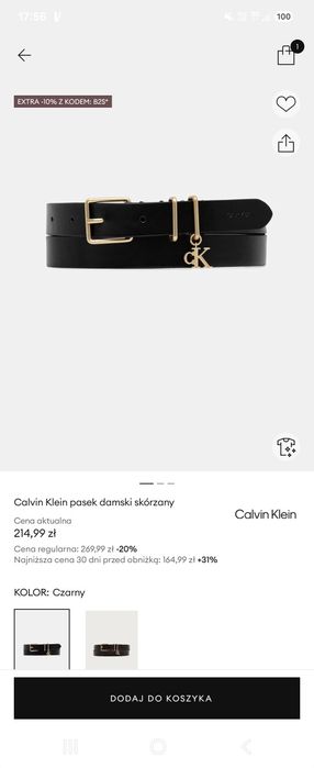 Pasek damski Calvin Klein