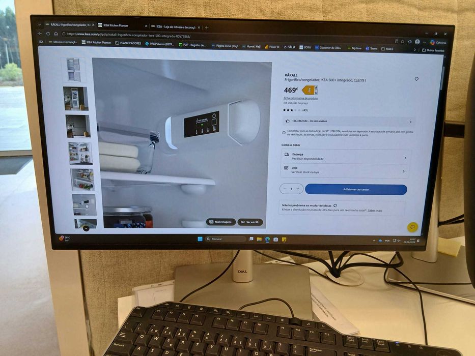 Frigorífico RAKALL encastrar novo