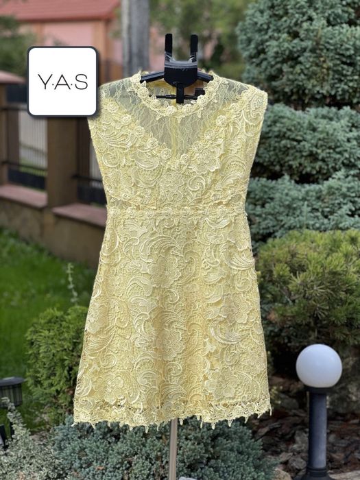 Y.a.s. studio 75 шикарное коктельное  платье лимонное 12/40
