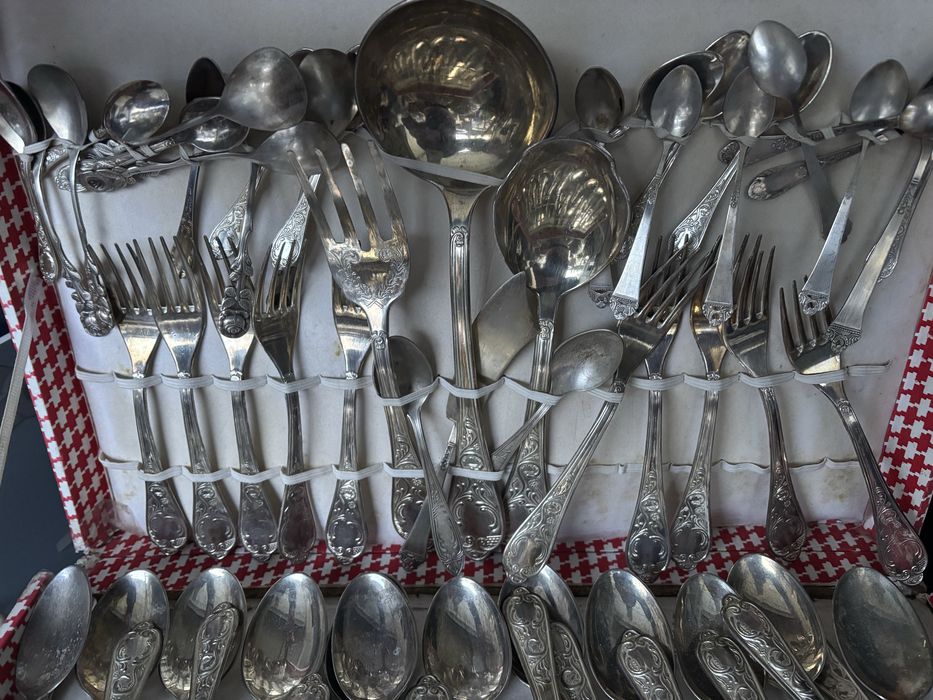 zestaw sztućców SILVER PLATED MADE in ITALY