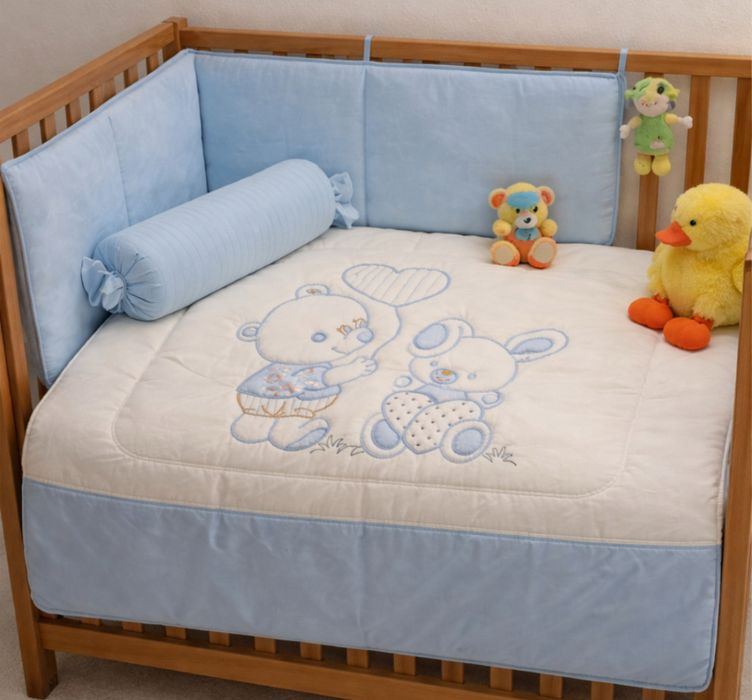 Edredão + resguardo bebé cama de grades / berço