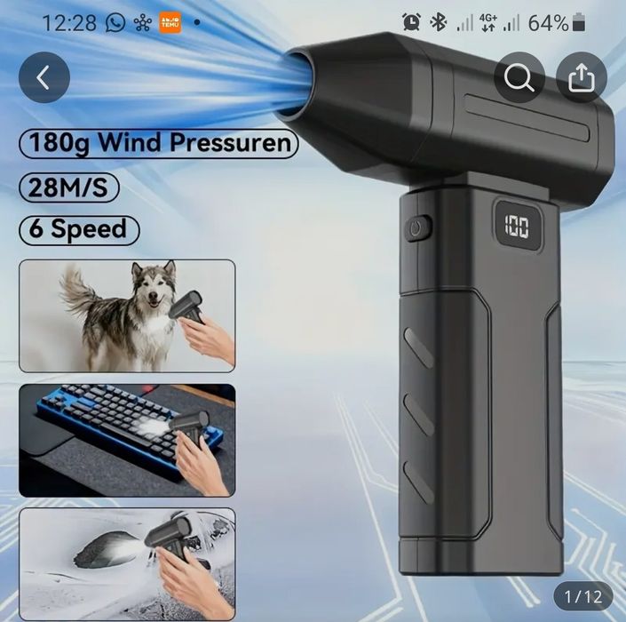 Soprador de ar portatil