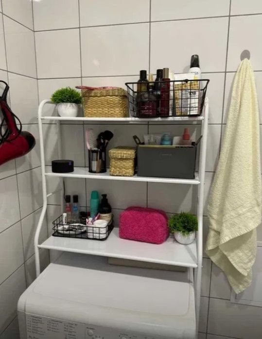 Стелаж к стиральной машине метал 65*157 полка стелаж домашній стійка метал над унітазом або пральною машиною полка над унітазом полиця органайзер