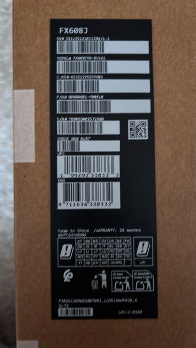 Nowy Asus Gaming, RTX5060 , gwarancja od 10-07-2026