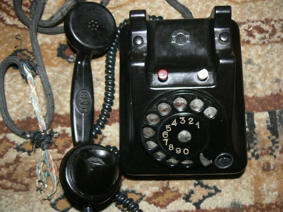 Telefon Dyrektorski RWT z okresu PRL Bakelitowy na tarczę