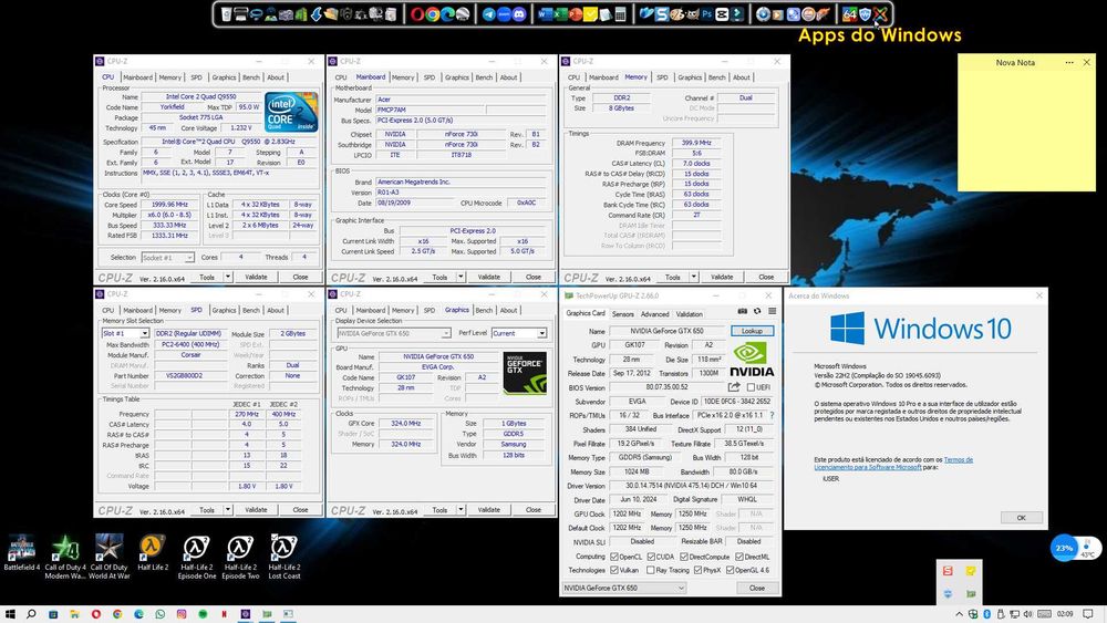 Torre Acer Aspire M5711 com melhorias + monitor Samsung 18.5"