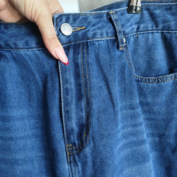 Джинсова спідниця. Спідниця міді з розрізом. Крута якість