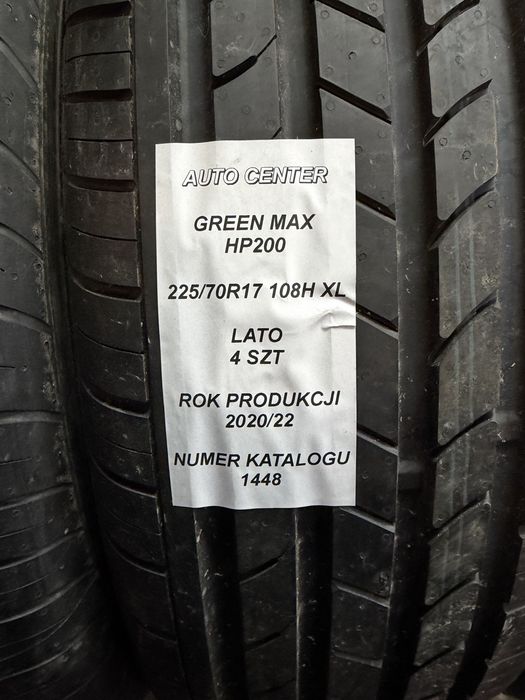 Opony letnie 225/70R17 108H XL Green Max HP200 | 2020/2022 Komplet