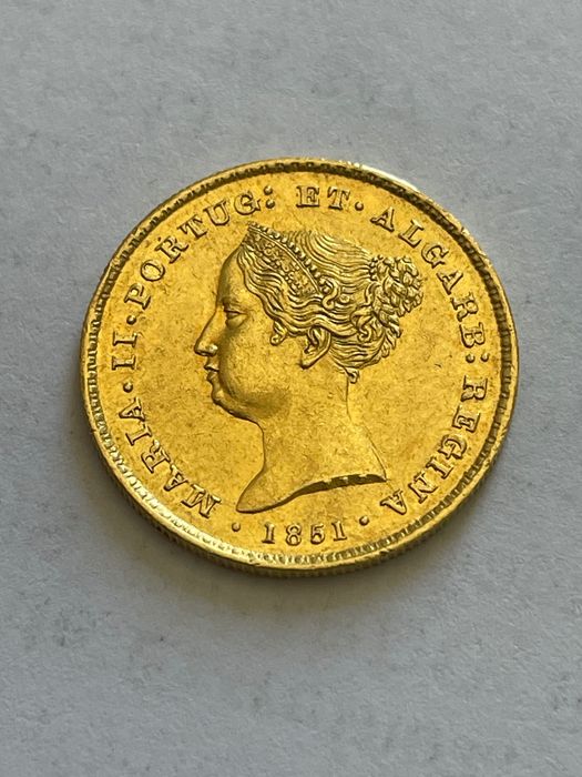 Moeda 2.500 Réis de D. Maria II, 1851, em ouro