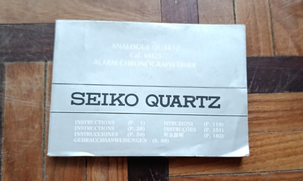 Manual de instruções  original Seiko Quartz