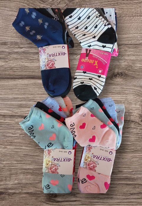 Skarpety damskie bawełniane 5 par 16 zł