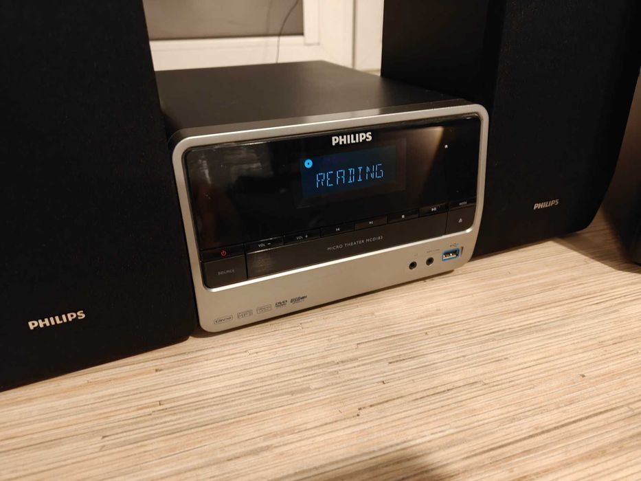 Mikrowieża DVD 2.1 Philips MCD183 | Subwoofer 100W | USB AUX | Pilot | BDB