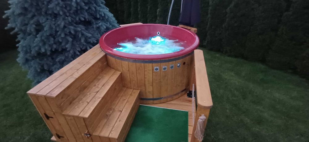 Balia/bania ogrodowa jacuzzi z hydromasażem 200cm dla 8 osób