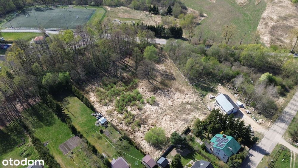 Działka 8775 m² przy Okrzei/Jeziornej – las, jezioro_MPZP_pełne MNU.