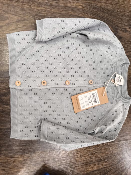 Кардиган кофта на дівчинку 68 ,74,80 ,кардиган в'язаний,кофта Green cotton