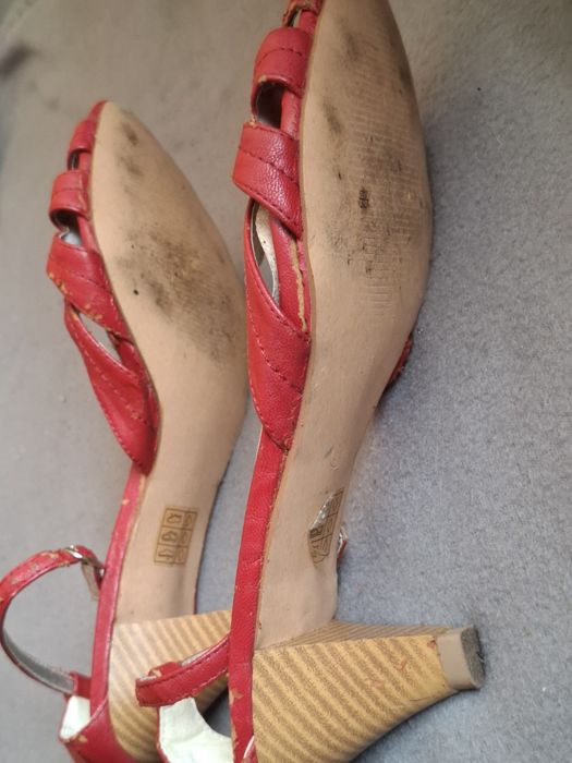 Buty na obcasie sandały Baobao.d rozmiar 39 czerwone