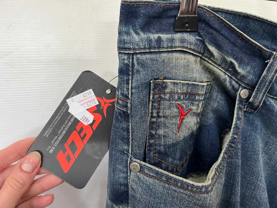 Spodnie motocyklowe jeansowe SECA Stroke rozmiar 33 jasny jeans niebieski męskie