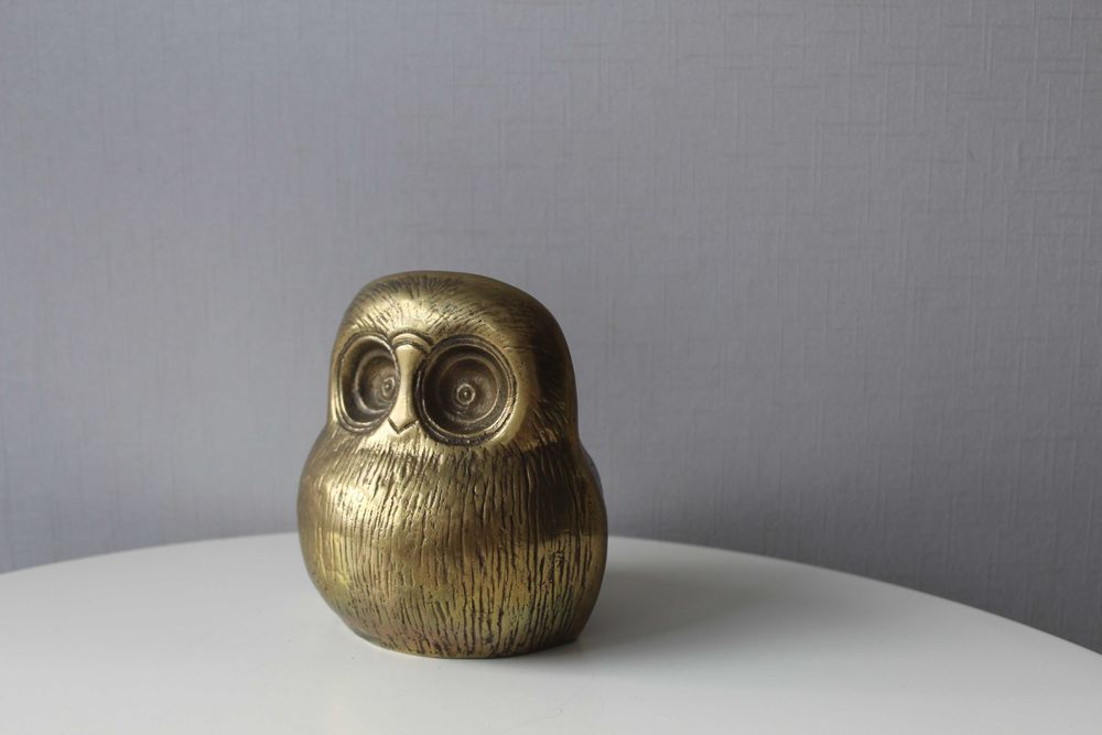 Сова, большая, бронза, бронзовая, Германия