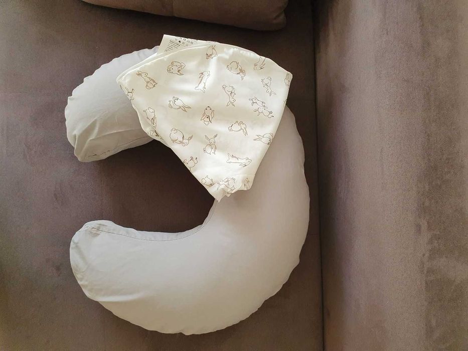 IKEA LEN -  Poduszka do karmienia, szara plus dodatkowe pokrycie