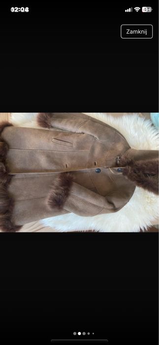 kożuch skórzany okazja 50% taniej