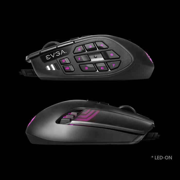 Игровая мышь EVGA X15 MMO Gaming Mouse, 8k, Wired, Black.