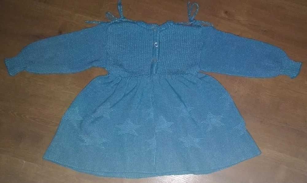 Sukienka dzianina 86/92 długi rękaw