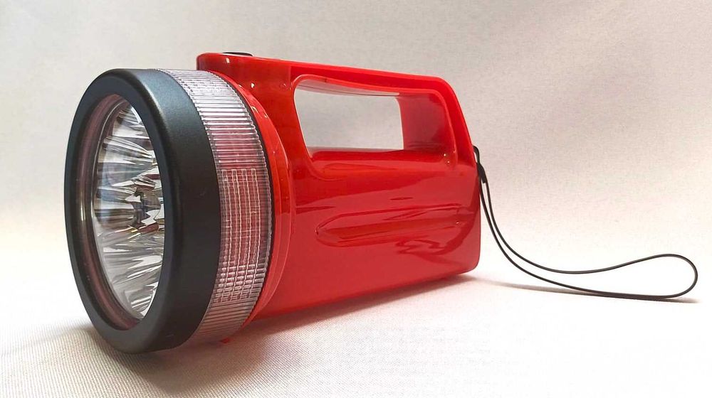 Latarka ręczna, szperacz SJ-7446, 9 jasnych LED, 4xR20 (w komplecie), solidna! NOWA!