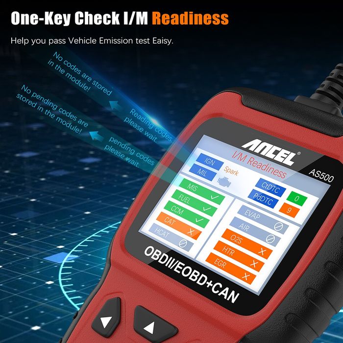 Máquina de Diagnóstico Automóvel Ancel AS500 – OBD2 EOBD CAN novo